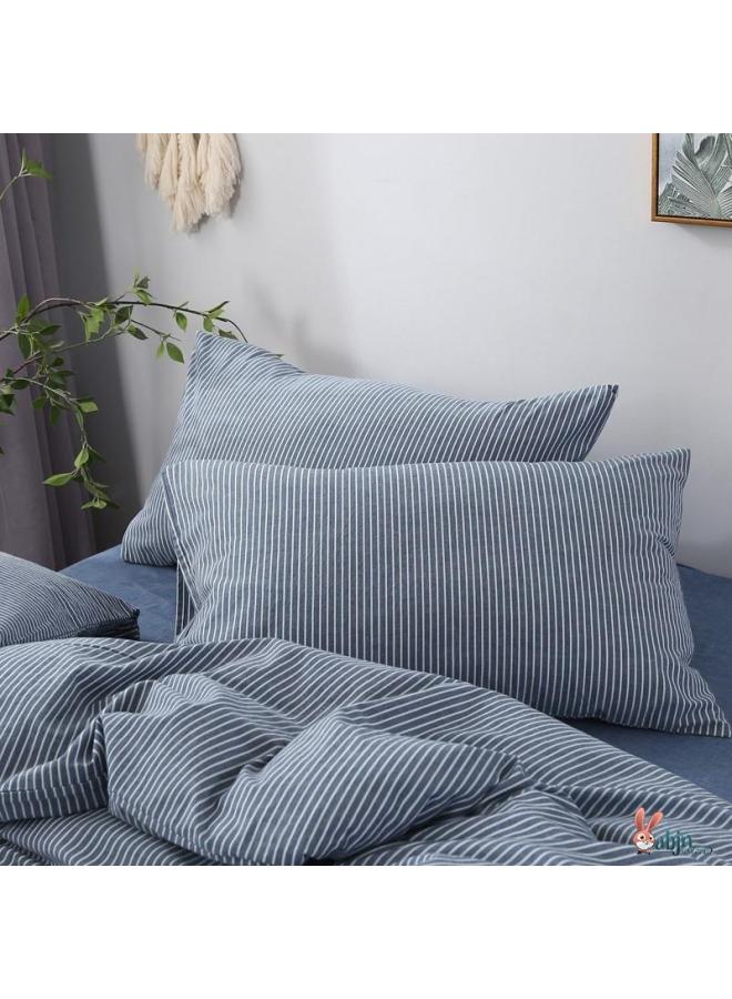 Extra Large Pillowcase Large 60x 90 Extra Large Widened Cushion Cover Pair For Adults Simple Pure Cotton-Color:Cold Gray (pair Of Pillowcases)-Specifications:48cmX74cm - Image 1