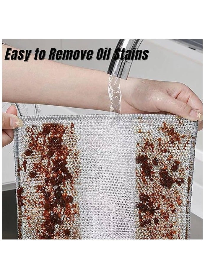 Multifunctional Wire Dish Scrubber Non Scratch, Steel Wire Dish Cleaning Towel, Multipurpose Wire Cloth for Wet and Dry Cleaning, Scrubbing and Cleaning Dishes, Drains, Stove Tops(2) - Image 5