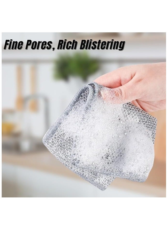 Multifunctional Wire Dish Scrubber Non Scratch, Steel Wire Dish Cleaning Towel, Multipurpose Wire Cloth for Wet and Dry Cleaning, Scrubbing and Cleaning Dishes, Drains, Stove Tops(2) - Image 3