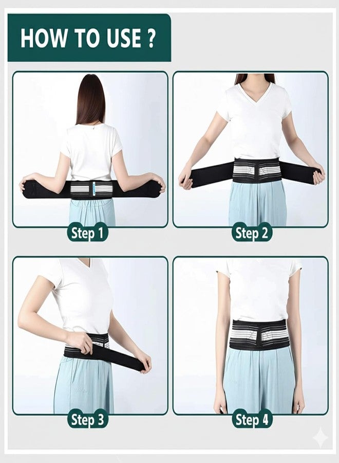 HANNEA® Belt for Back Pain Relief Woman Sciatica Belt Men Women Joint Hip Belt Lower Back Pain Relief Belts Adjustable Back Support Belts Sciatica Pelvis Lumbar Hip Pain Relief - Image 4
