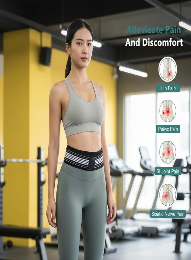 HANNEA® Belt for Back Pain Relief Woman Sciatica Belt Men Women Joint Hip Belt Lower Back Pain Relief Belts Adjustable Back Support Belts Sciatica Pelvis Lumbar Hip Pain Relief - Image 5