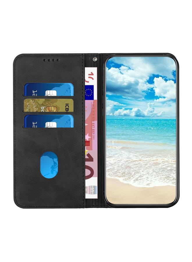 اس-توب جراب لهاتف Motorola Moto G34 5G جراب هاتف من الجلد المغناطيسي بتصميم ماسي - Image 3