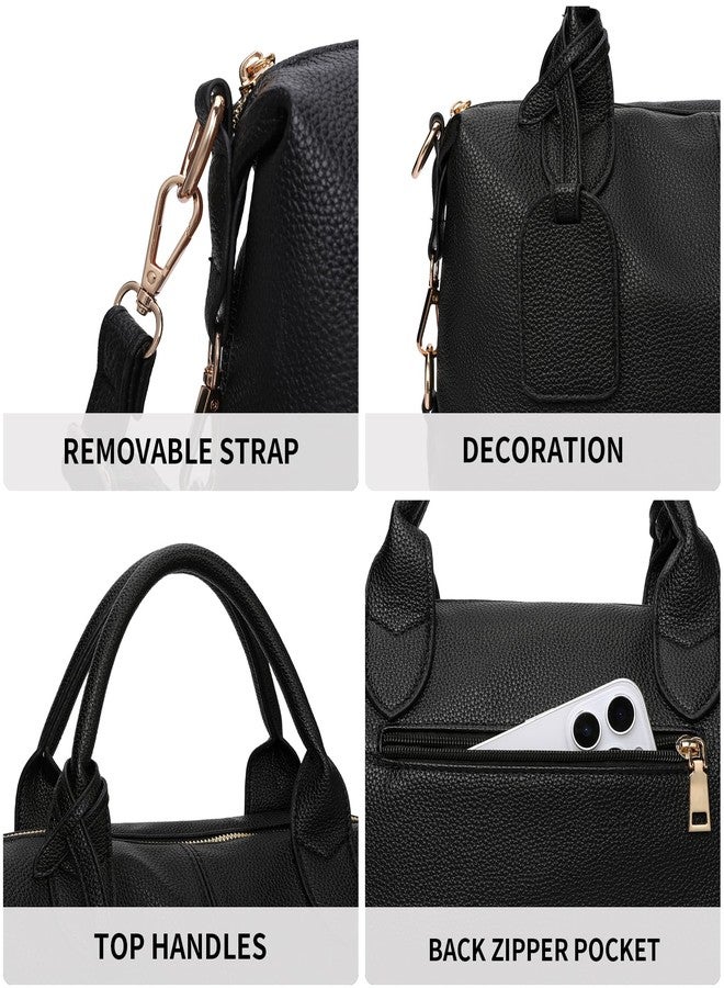 FALAN MULE Tote Bag for Women Vegan Leather Handbag with Top Handle Large Capacity Satchel Purse - Image 4