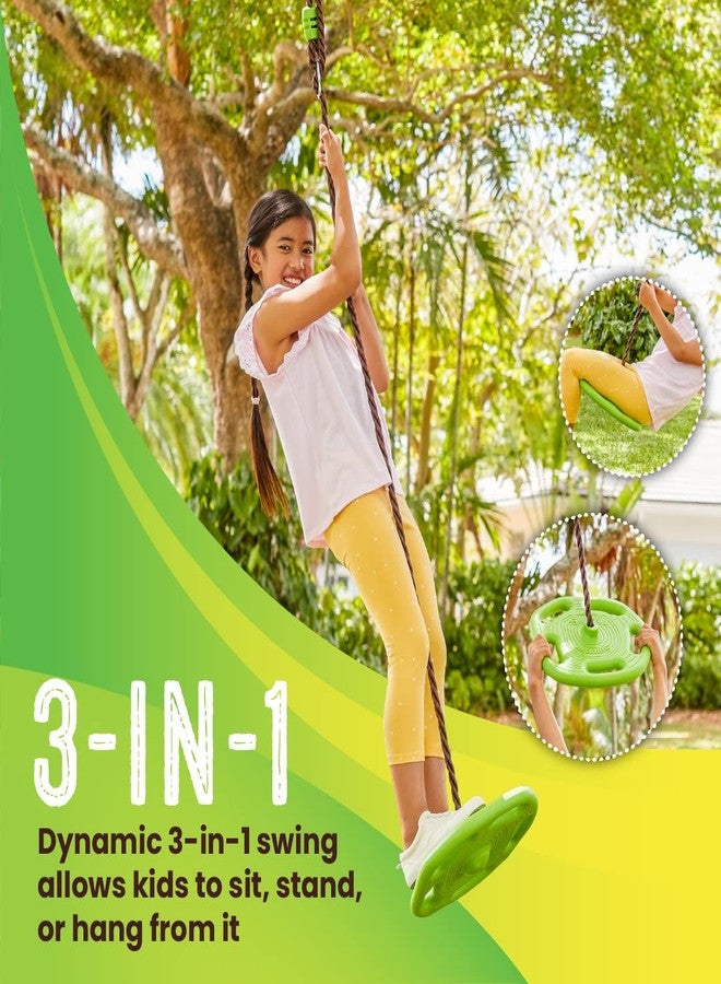 Swurfer Disc Tree Swing - Swing Sets for Backyard, Outdoor Swing Playset, Swingset Outdoor for Kids, Easy Installation, Adjustable Heavy Duty Braided Rope, Weather Resistant, Ages 4 & Up - Image 3