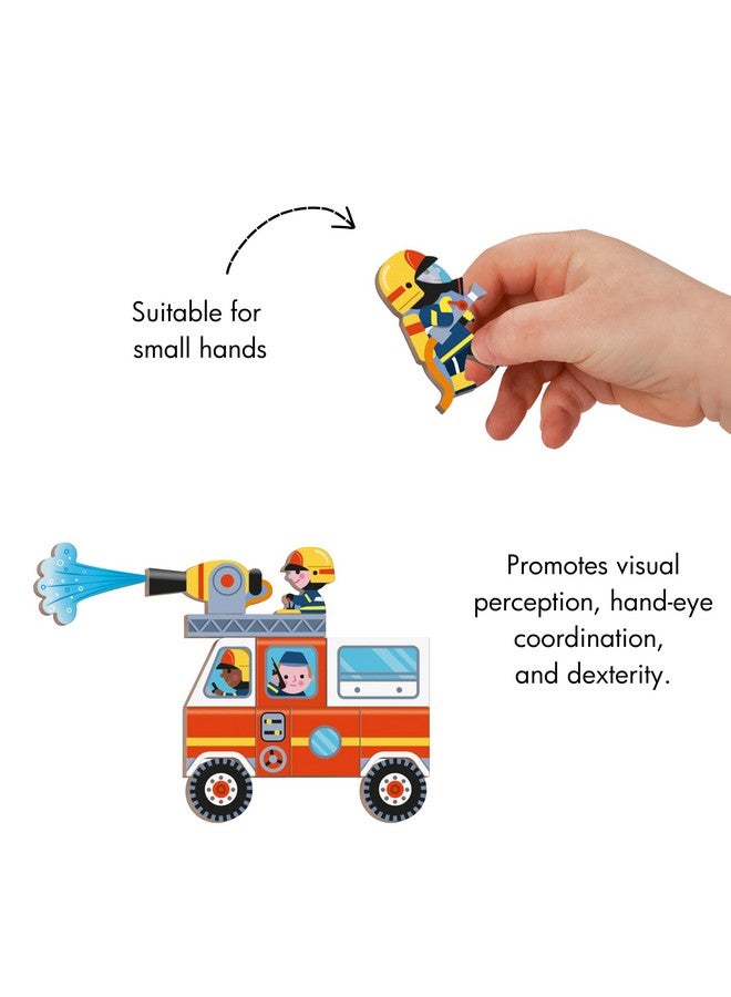 Janod - Magnéti'Book Firefighters - Magnetic Educational Game 60 Magnets + 18 Models - Children'S Toy Made Of Fsc Cardboard - Develops Dexterity And Creativity - Suitable For Ages 3 And Above - Image 5