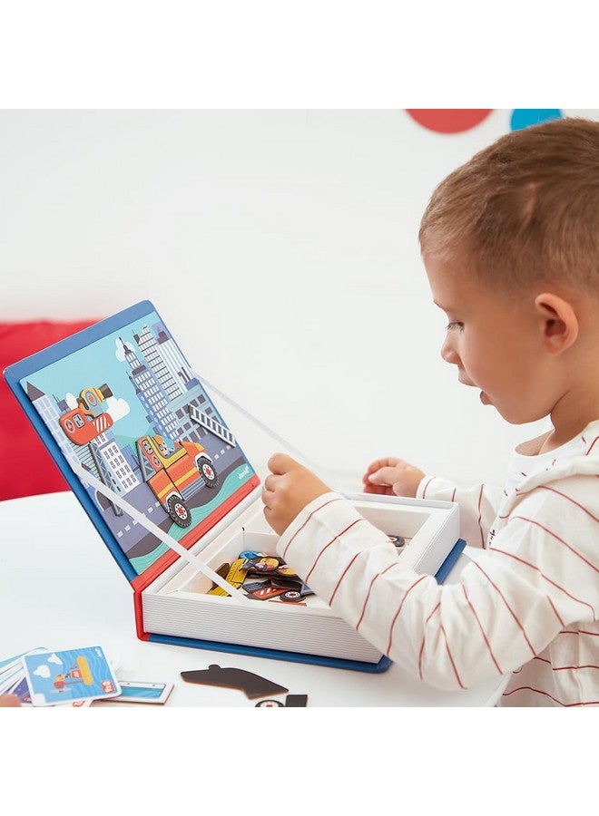Janod - Magnéti'Book Firefighters - Magnetic Educational Game 60 Magnets + 18 Models - Children'S Toy Made Of Fsc Cardboard - Develops Dexterity And Creativity - Suitable For Ages 3 And Above - Image 2
