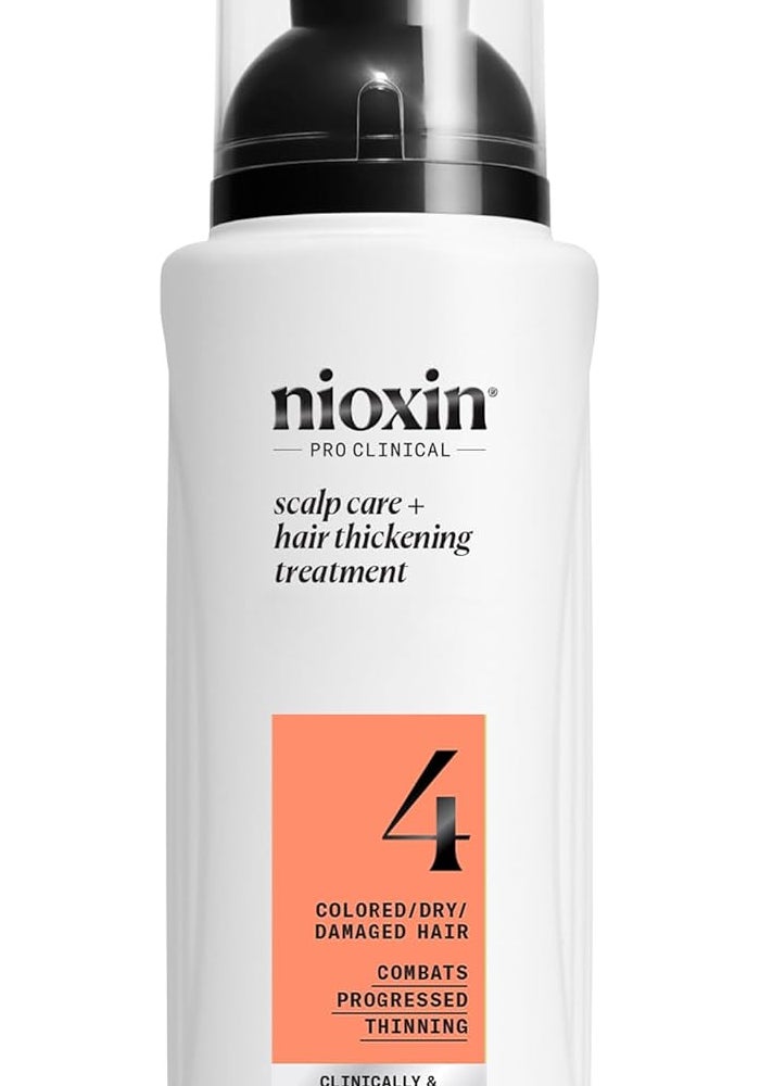 Nioxin System 4 Scalp + Hair Thickening Treatment - Serum for Colored, Dry, and Damaged Hair with Progressed Thinning, 3.4 oz - Image 1