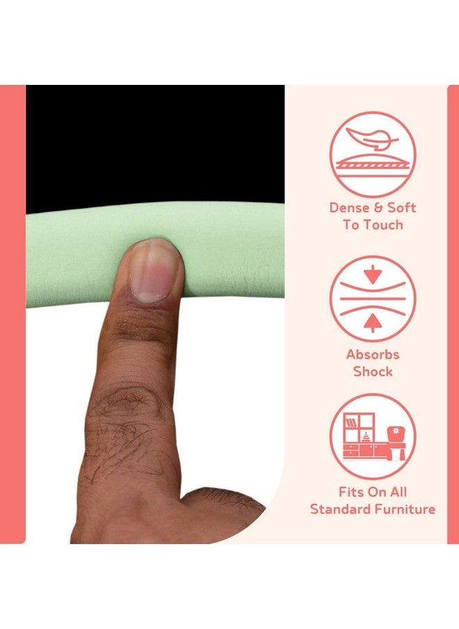 BABYSAFEHOUSE - Child Proofing Pretaped Edge Guard Strip (6.5Ft Pack Of 1) For Sharp Edges Of Furniture & Corners (Light Green Color) - Image 1