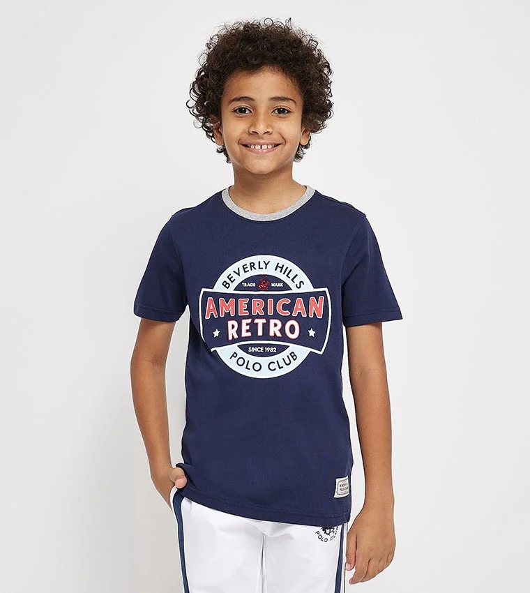 BEVERLY HILLS POLO CLUB Printed Crew Neck T-Shirt