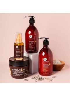 L LUSETA Luseta Argan Oil Sulfate Free Shampoo and Conditioner Set 2 x16.9Fl Oz Thickening for Hair Loss - Best for Damaged,Thin, Dry, Curly Hair - Smoothing & Nourishing  - Image 4