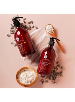 L LUSETA Luseta Argan Oil Sulfate Free Shampoo and Conditioner Set 2 x16.9Fl Oz Thickening for Hair Loss - Best for Damaged,Thin, Dry, Curly Hair - Smoothing & Nourishing  - Image 3