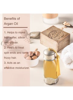 L LUSETA Luseta Argan Oil Sulfate Free Shampoo and Conditioner Set 2 x16.9Fl Oz Thickening for Hair Loss - Best for Damaged,Thin, Dry, Curly Hair - Smoothing & Nourishing  - Image 2