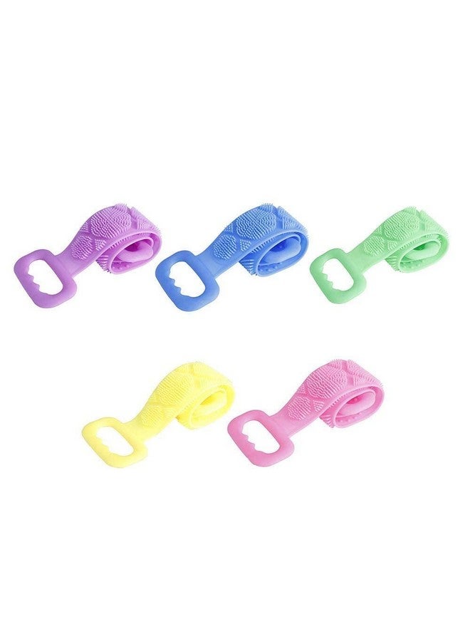 AHCS Bath Brush Bathing Belt Body Wash Brush Back Scrubber Body Washer For Dead Skin Removal For Men Women Kids Unisex (Multicolor) - Image 1