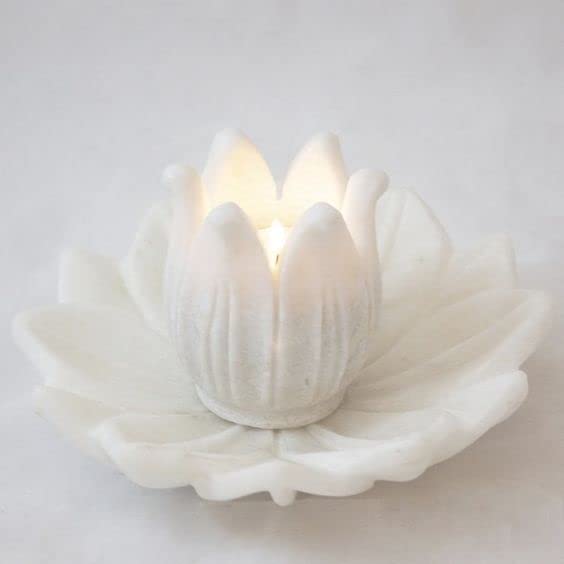 RM Marble 3inch Cle Holder Bowl Decoration Festival Center Table Decoration Marble Flower Bowl Marble Cle Holder Bowl - Image 4