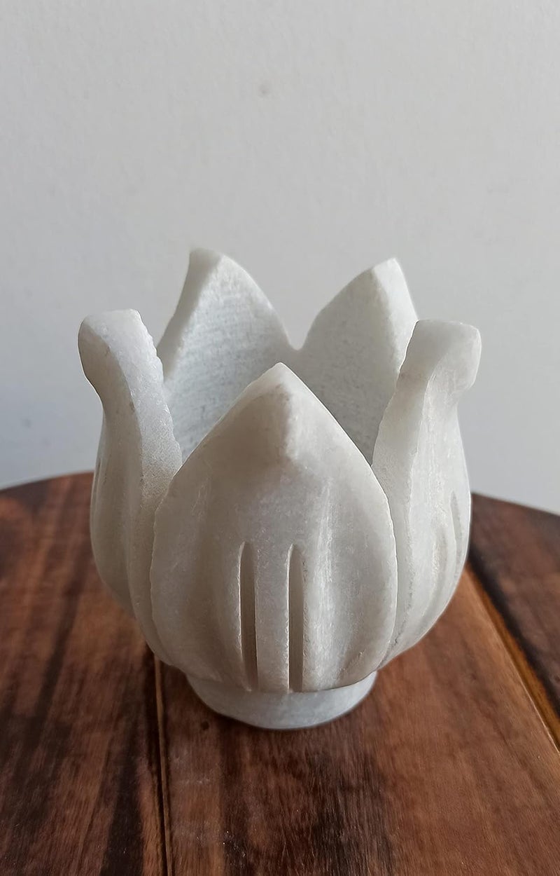 RM Marble 3inch Cle Holder Bowl Decoration Festival Center Table Decoration Marble Flower Bowl Marble Cle Holder Bowl - Image 2