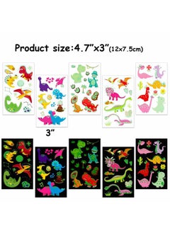 HOWAF 140+Dinosaur Temporary Tattoos, Kids Glow in Dark Dinosaur Tattoos, Dinosaur Stickers, Dinosaur Birthday Party Supplies Decorations  - Image 2