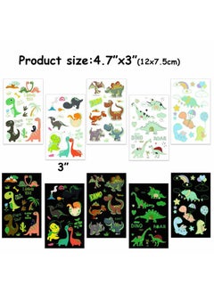 HOWAF 140+Dinosaur Temporary Tattoos, Kids Glow in Dark Dinosaur Tattoos, Dinosaur Stickers, Dinosaur Birthday Party Supplies Decorations  - Image 3