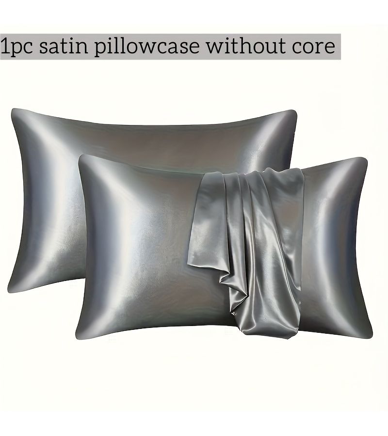 Pink Satin Pillowcase Envelope Closure Soft Skin Friendly Standard Size - Image 4