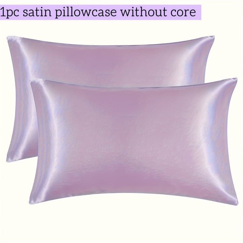 Pink Satin Pillowcase Envelope Closure Soft Skin Friendly Standard Size - Image 2