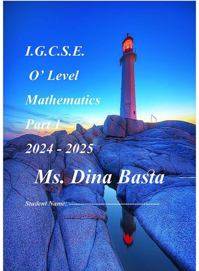 Hard Copy Edexcel Math O.L Notes Dina Basta Part 1&2&3&4&5