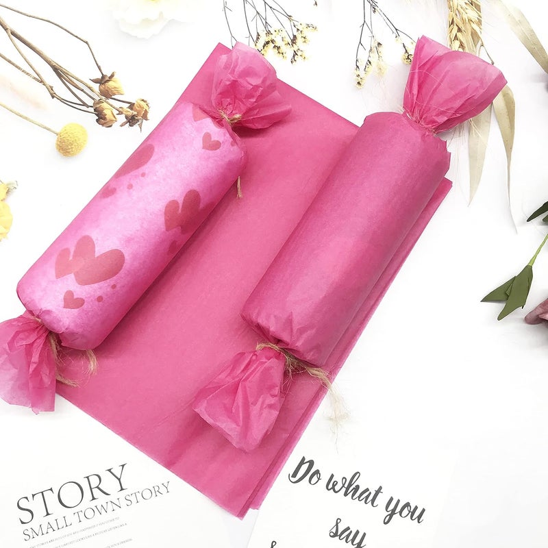 Red Dot Gift REDDOTGIFT® 50 Sheets Pink Color Tissue Paper Gift Wrapping DIY Tissues 50 * 70cm…17 Grams,Acid Free for A Variety Of Craft, Art and Paper Projects,T-Shirt Wrap…(Fusha Pink, 50 * 70cm) - Image 4