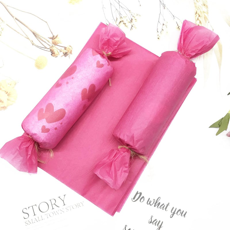 Red Dot Gift REDDOTGIFT® 50 Sheets Pink Color Tissue Paper Gift Wrapping DIY Tissues 50 * 70cm…17 Grams,Acid Free for A Variety Of Craft, Art and Paper Projects,T-Shirt Wrap…(Fusha Pink, 50 * 70cm) - Image 5