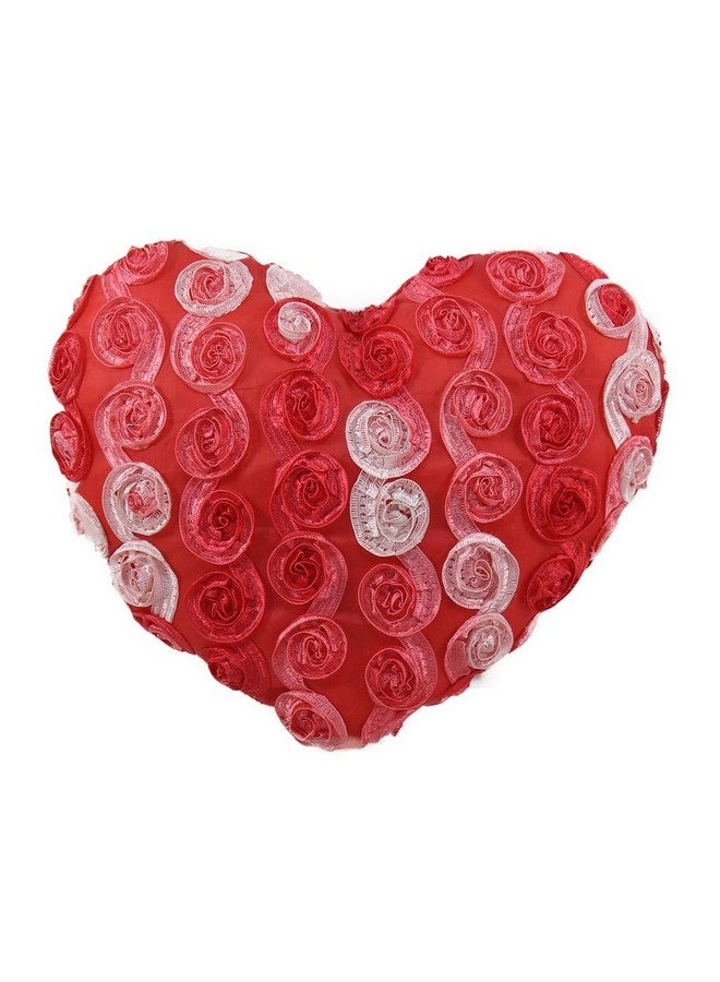تيكلز وسادة على شكل قلب من القطيفة الناعمة المحشوة، هدايا للأولاد والبنات، ذكرى الزفاف، عيد الميلاد، عيد الحب (الحجم: 25 سم، اللون: أحمر) - Image 1