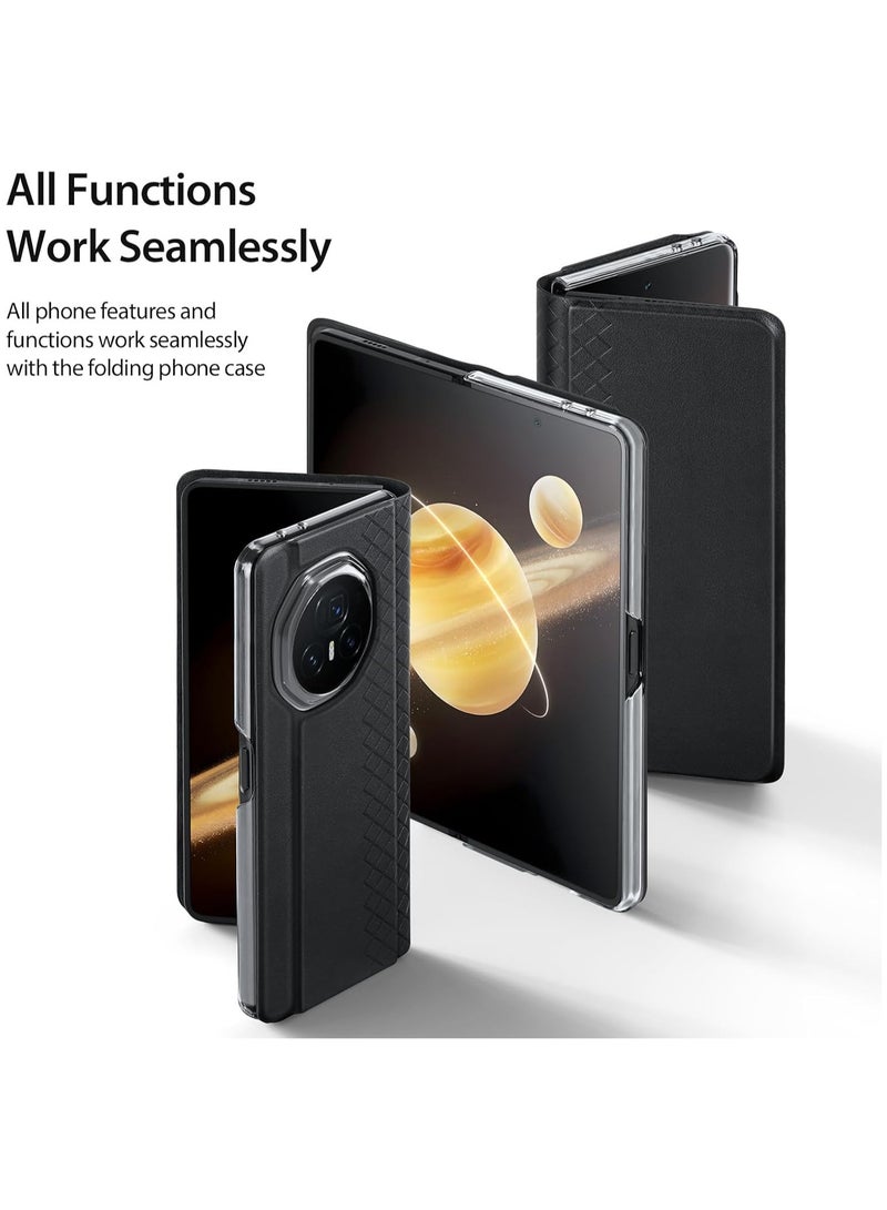 general Case Compatible with Honor Magic V3 5G (2024) Case, Magnetic Closure Business Flip PU Leather Case Kickstand Design Card Pocket Cover Support Wireless Charging - Image 2