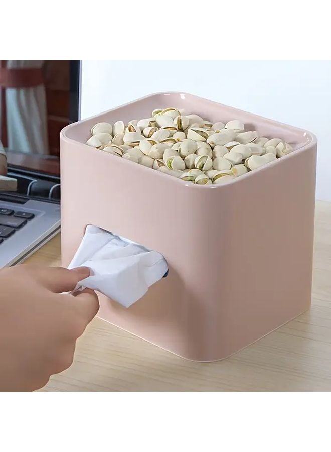 White Tissue Box Holder Open Top Compact Square Organizer For Bathroom Kitchen - Image 2