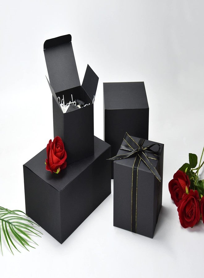 HUAPRINT Black Gift Boxes with Lids 5x5x5 inch,24 Pcs Paper Gift Wrap Box Bulk for Presents,Birthday,Bridesmaid Proposal,Groomsmen Engagements,Christmas,Wedding Party Favor,Cupcake,Crafting,Holidays - Image 4