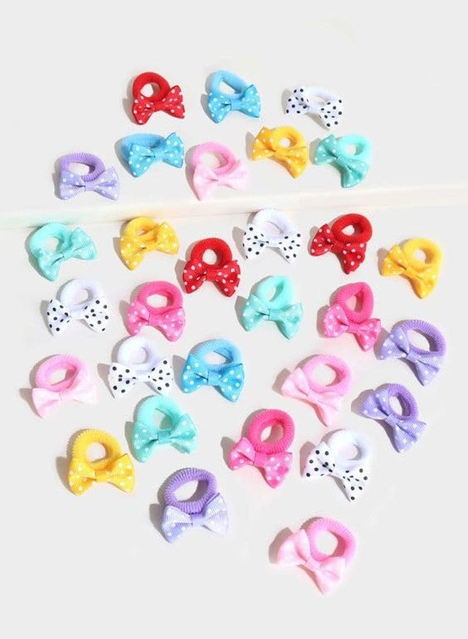 NEOBABY Hair Bows for Girls & Toddlers - Elastic Ponytail Holders, Rubber Bands Hair Accessories for Women, Girls & Babies (Assorted, Pack of 12 Pairs) - Image 2