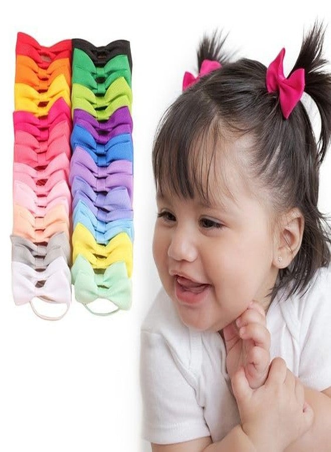 NEOBABY Hair Bows for Girls & Toddlers - Elastic Ponytail Holders, Rubber Bands Hair Accessories for Women, Girls & Babies (Assorted, Pack of 12 Pairs) - Image 5