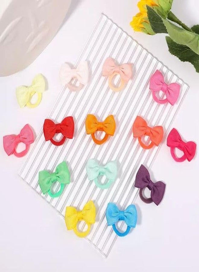 NEOBABY Hair Bows for Girls & Toddlers - Elastic Ponytail Holders, Rubber Bands Hair Accessories for Women, Girls & Babies (Assorted, Pack of 12 Pairs) - Image 3
