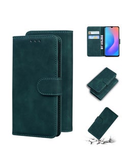Case Cover For Blackview A60 Pro Skin Feel Pure Color Flip Leather Phone Case Green