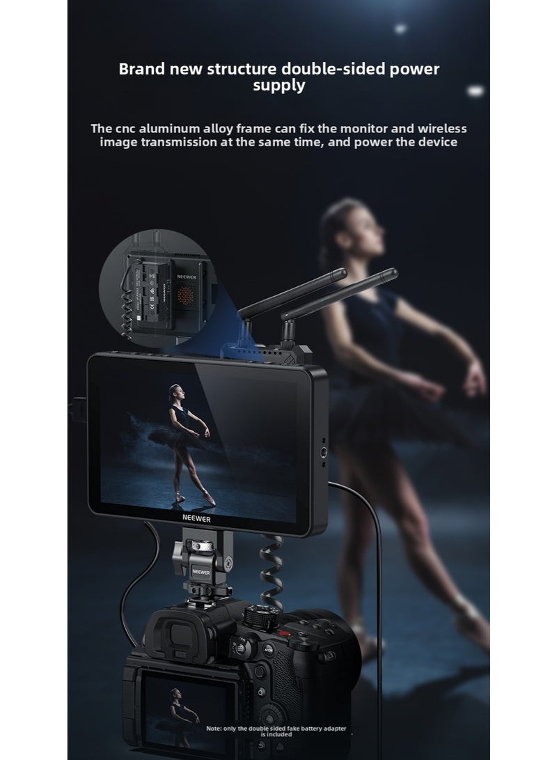Neewer D-TAP to Dual-Sided NP-F550 Dummy Battery, Camera Monitor & Wireless Video Transmitter Power Supply, CNC Aluminum Frame, Type-C PD 36W Input, Real-Time Voltage Display, Multi-Device Compatible - Image 3