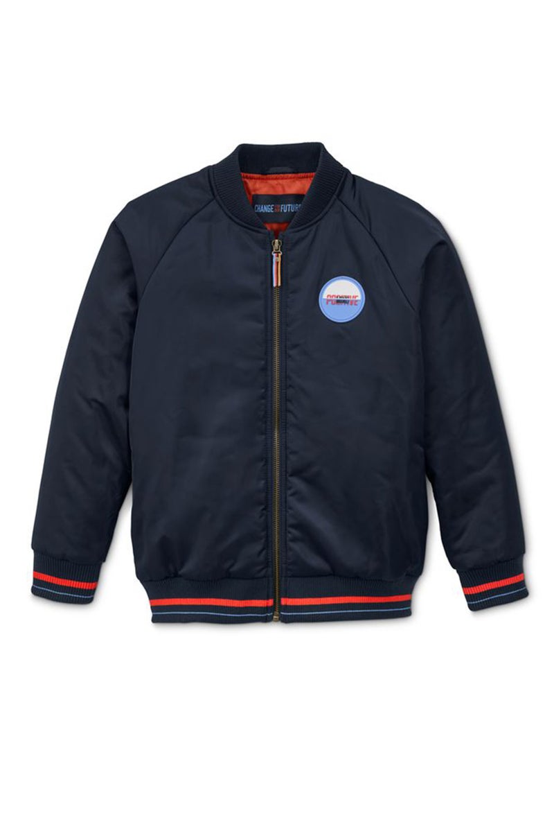 Tchibo Kids Boy Patched Bomber Jacket, Navy - Image 2