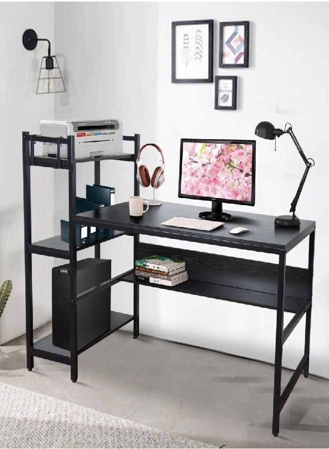 Computer Desk Riyadh C&C Home Computer Desk with 4 Tier Storage Shelves Student Study Table ...