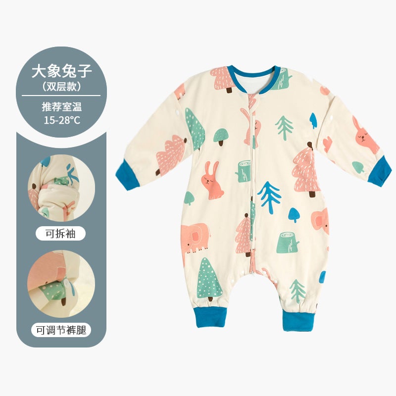 Yinxiuli Cotton Sleeping Bag Baby Fall Legs Thickened Children Kick-Proof Baby Sleeping Bag - Image 1