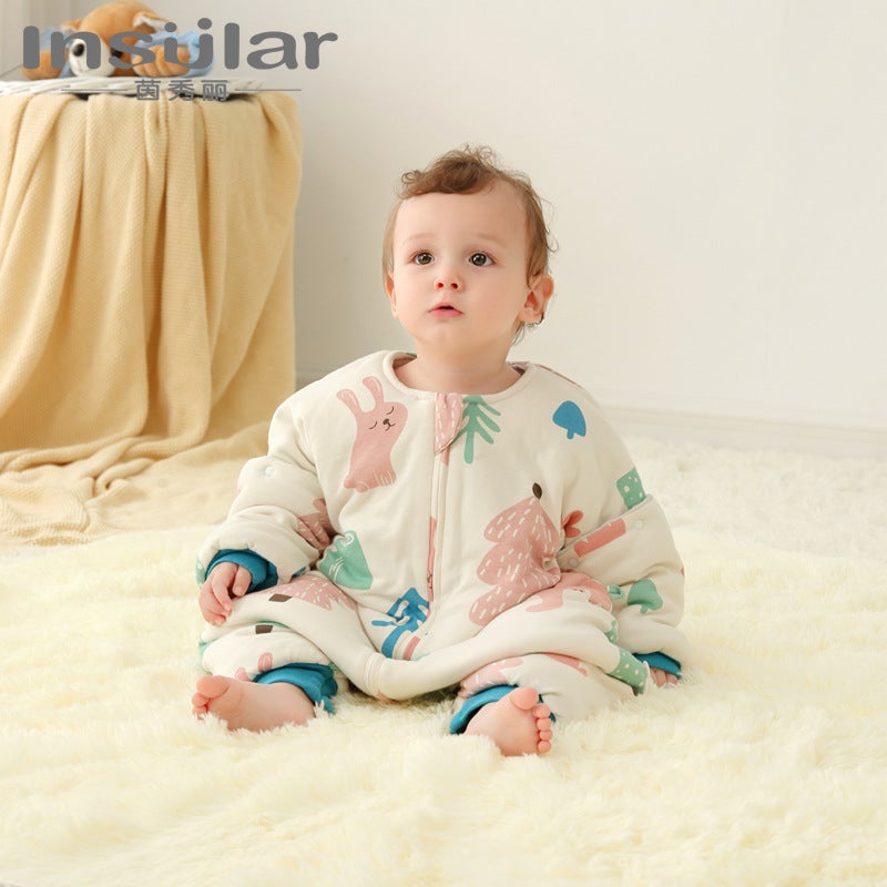 Yinxiuli Cotton Sleeping Bag Baby Fall Legs Thickened Children Kick-Proof Baby Sleeping Bag - Image 3