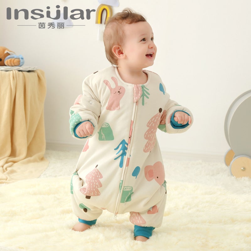 Yinxiuli Cotton Sleeping Bag Baby Fall Legs Thickened Children Kick-Proof Baby Sleeping Bag - Image 2