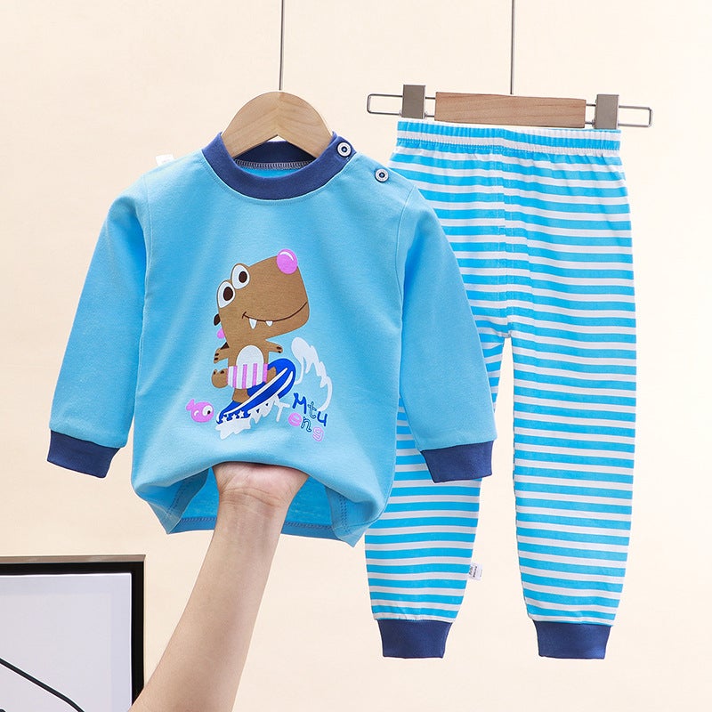 Children's Underwear Set Pure Cotton Pajamas Girls Baby Autumn Clothes Autumn Pants Pure Cotton Boys Home Clothing Children's Clothing Wholesale - Image 1