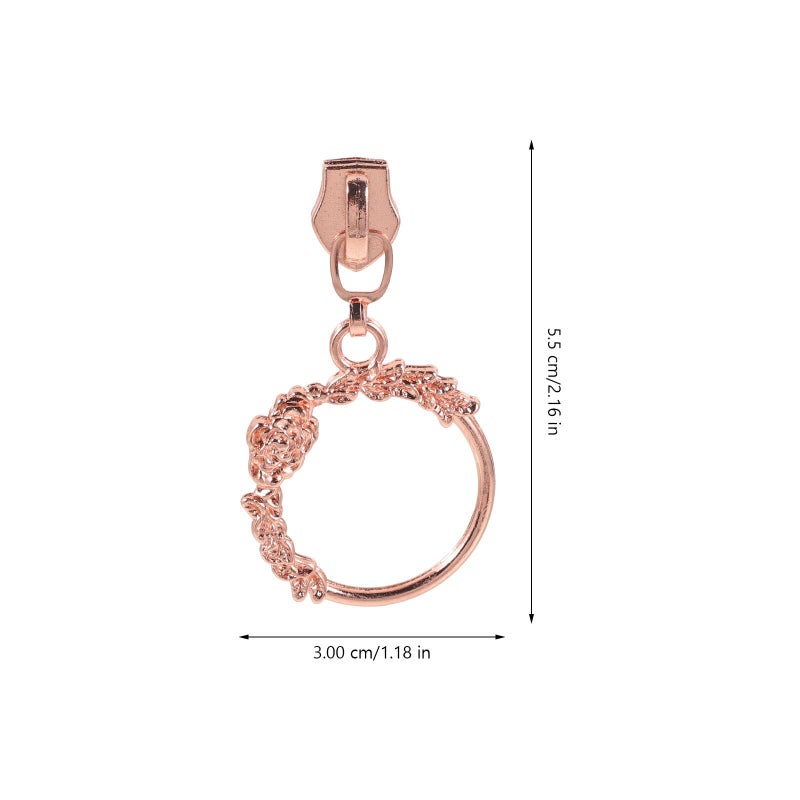 Rose Gold Zipper Puller Replacement Set 10Pcs for Luggage Clothing and Sewing Accessories - Image 3