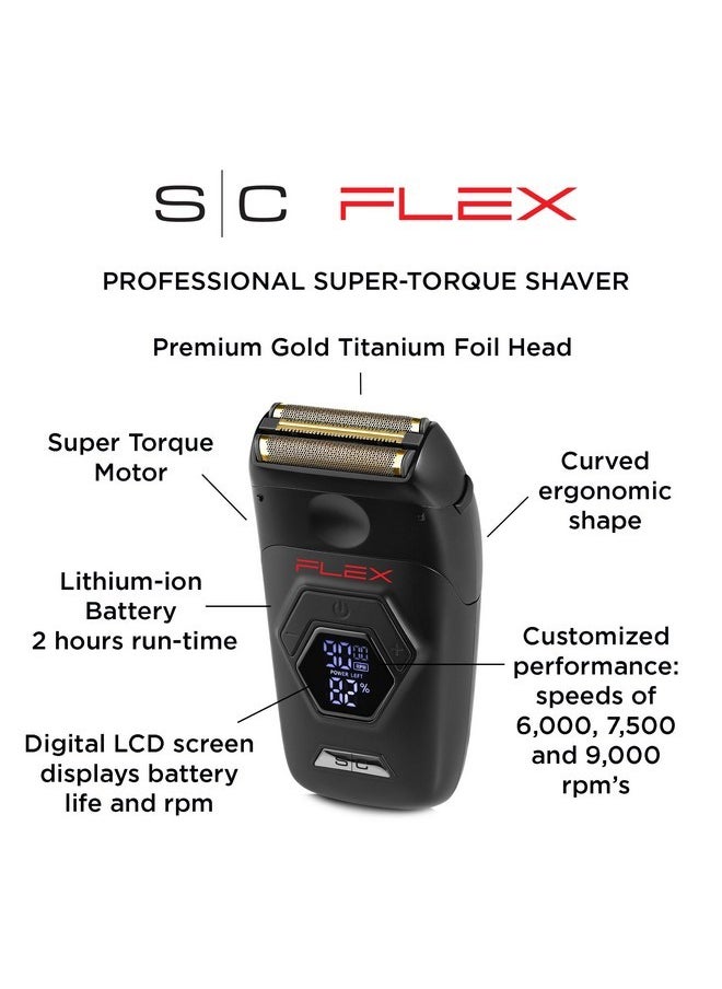 Stylecraft Flex Foil Shaver Professional Super-Torque Motor, Digital Lcd Display With Micro-Trimmer Blade  - Image 3