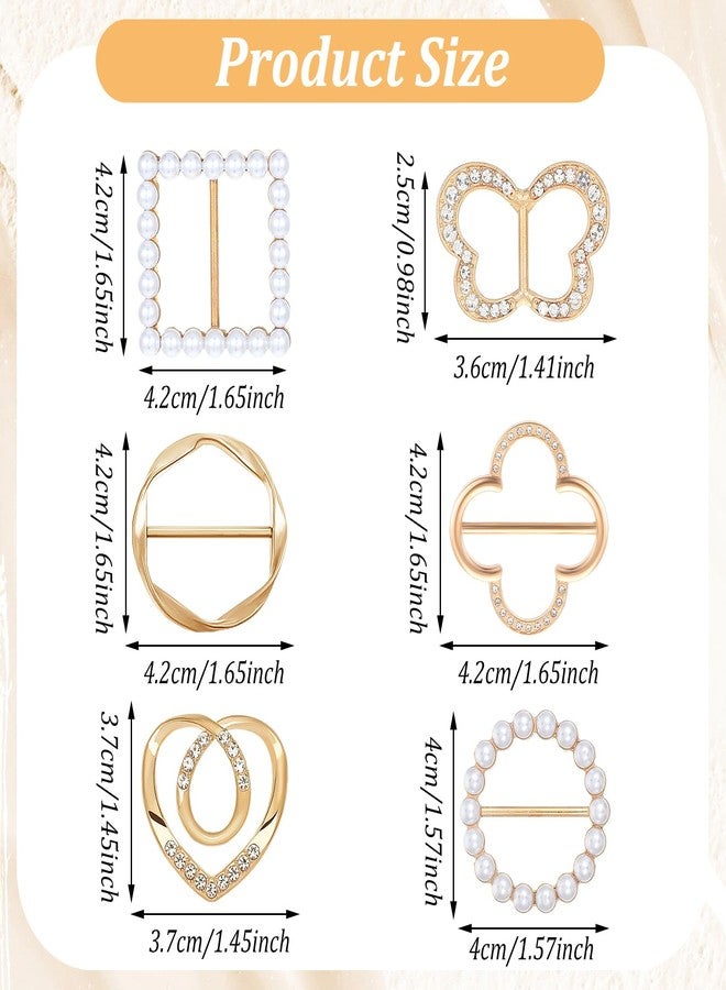 مولين مجموعة مولين من 12 قطعة من مشابك ربطات الوشاح والقمصان للنساء، مشابك معدنية دائرية أنيقة على شكل زر معقود، مشبك ربطة قميص دائري، مشبك ربطة ملابس، مشبك جانبي لشد الخصر (ذهبي، فضي). - Image 3