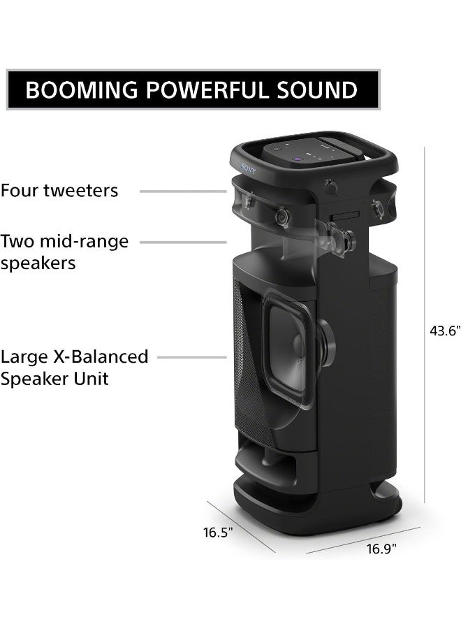 سوني سماعة حفلات سوني ULT Tower 10 بلوتوث مع صوت جهير قوي، صوت 360° وأضواء حفلات، ميكروفون لاسلكي متضمن - Image 5