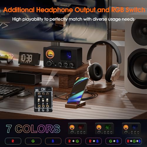 Nobsound ​Douk Audio Vacuum Tube Preamp: Headphone Amp with VU Meter, 4-Way RCA Selector Switch Box, Preamplifier with Tone Control for​ Receivers, Amplifiers, Speakers, 16-600Ω Headphones (TUBE-T5C) - Image 4