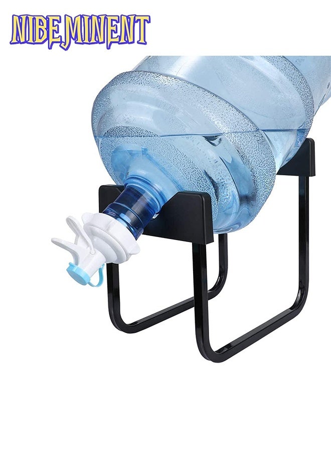 NIBEMINENT 2pcs Space-Saving Black Bucket Holder with Faucet, Detachable & Portable Water Dispenser for Home, Camping, Travel, and Dorms, Easy-Pour Design, Durable PP Material, Multifunctional Use for Kitchens, Offices, and Picnics - Image 2