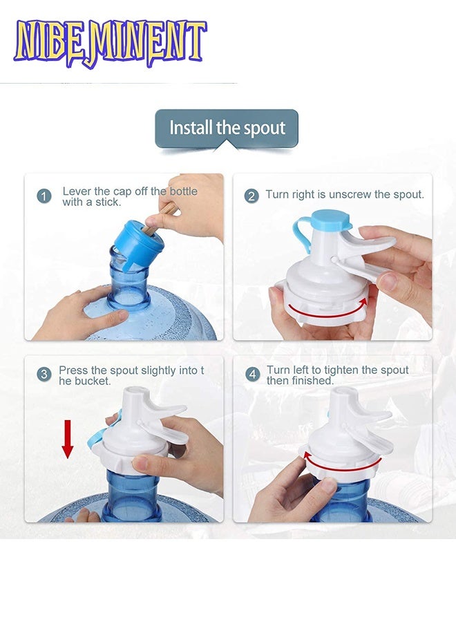 NIBEMINENT 2pcs Space-Saving Black Bucket Holder with Faucet, Detachable & Portable Water Dispenser for Home, Camping, Travel, and Dorms, Easy-Pour Design, Durable PP Material, Multifunctional Use for Kitchens, Offices, and Picnics - Image 5