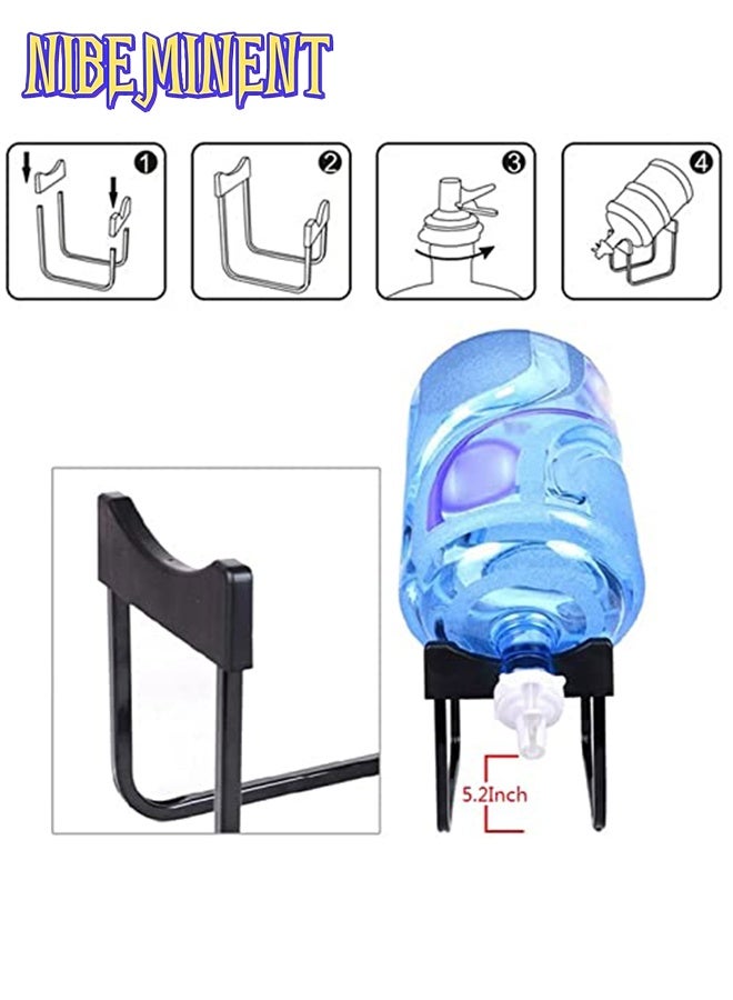 NIBEMINENT 2pcs Space-Saving Black Bucket Holder with Faucet, Detachable & Portable Water Dispenser for Home, Camping, Travel, and Dorms, Easy-Pour Design, Durable PP Material, Multifunctional Use for Kitchens, Offices, and Picnics - Image 3