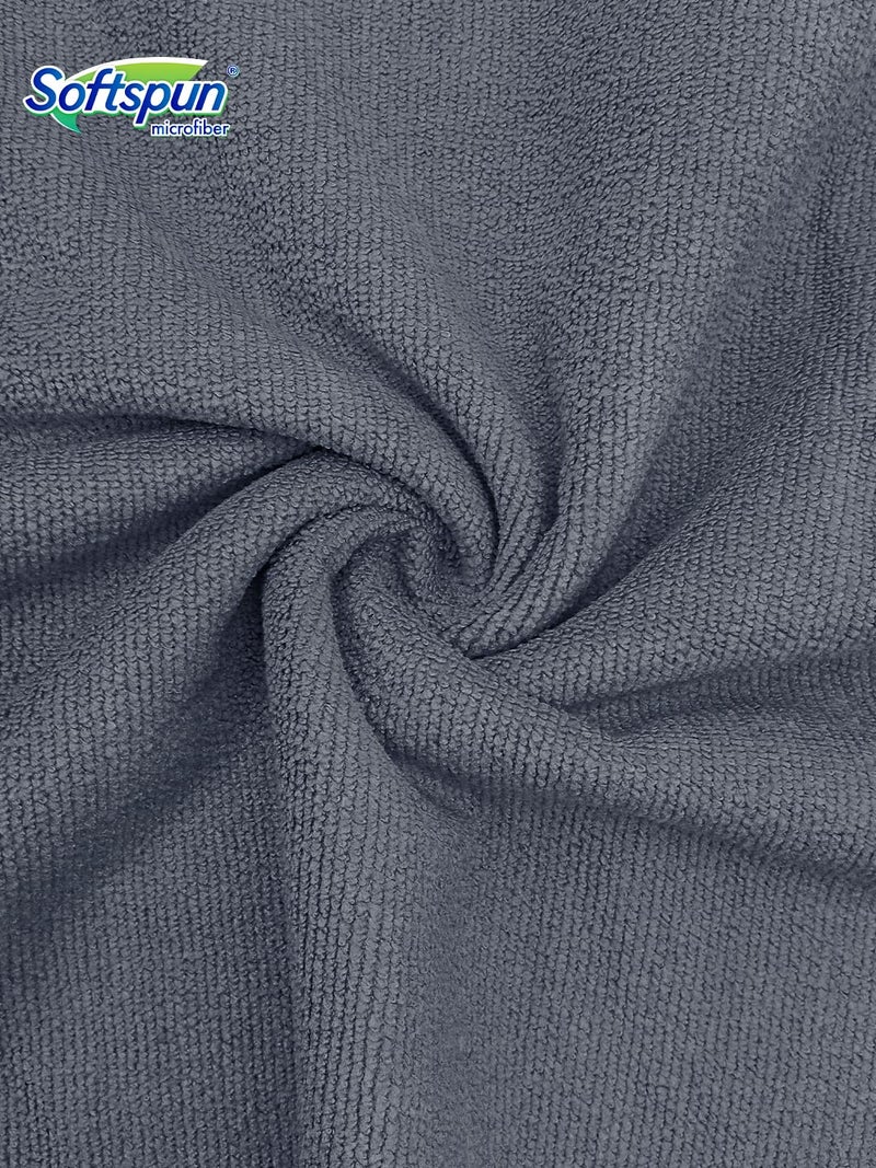 SOFTSPUN Microfiber Bath Towel 1Pc 60x120cm Grey! Ultra Absorbent Super Soft & Lightweight Quick Drying for Women Daily Use for Unisex. - Image 2